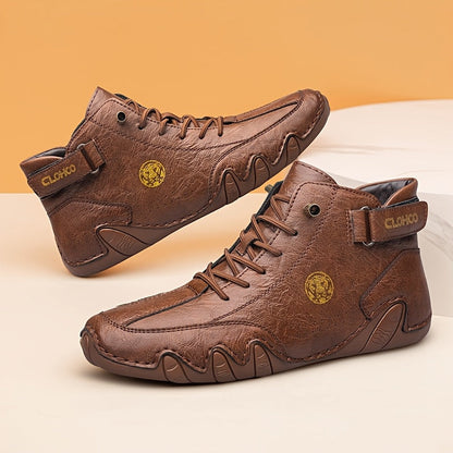 Men's High-Top Sneakers Breathable Lace-Up Casual Shoes Soft Rubber Sole Non-Slip Outdoor Walking Shoes for Men US 7-12 Multiple Colors