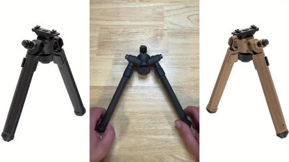 MAG M-LOK Bipod – Lightweight Aluminum Alloy Foldable Bipod for Hunting & Shooting, Quick-Release Folding, Non-Slip Rubber Feet, Black & Flat Dark Earth, Compatible with M4 AR15 M-LOK Handguards