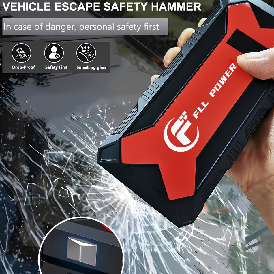 Portable Car Jump Starter Power Pack 1600A–3000A 12V Battery Booster – Compact Emergency Start for Gas & Diesel Engines with USB Charge Ports & LED Flashlight