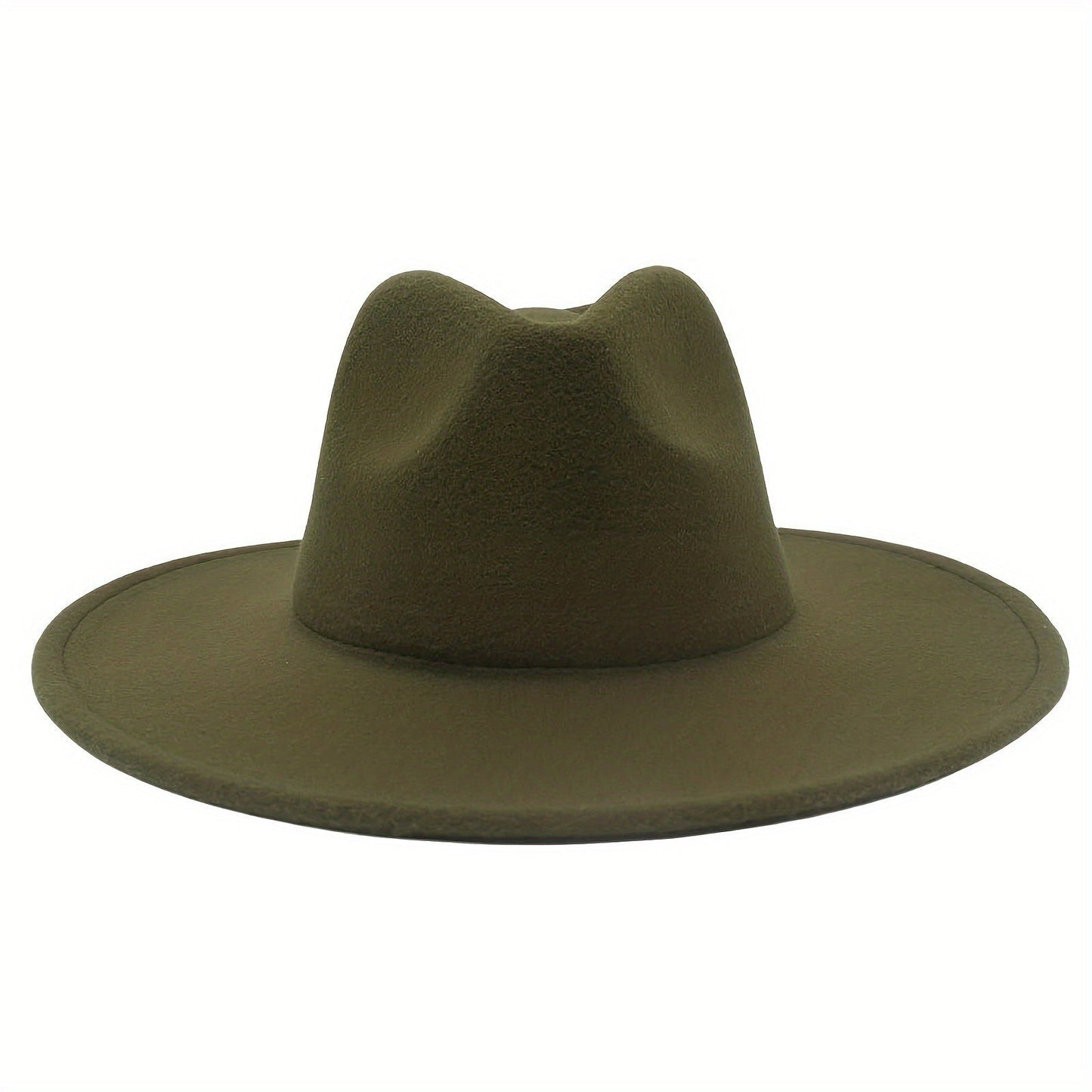 Wide Brim Cowboy Hat for Men & Women – Western Felt Fedora Cowgirl Cap, Classic Jazz Panama Trilby Style, Sun Hat for Outdoor Festivals, Travel & Everyday Casual Wear