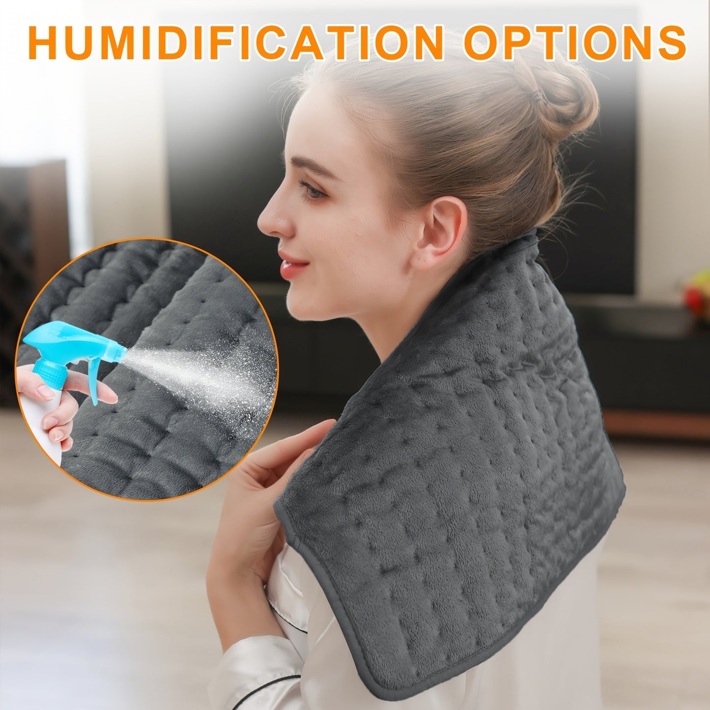 Extra Large Heating Pad 24"x12" for Back Neck Shoulders – 6 Heat Settings Auto Shut-Off Wet Dry Washable Flannel Electric Heating Pad Gift