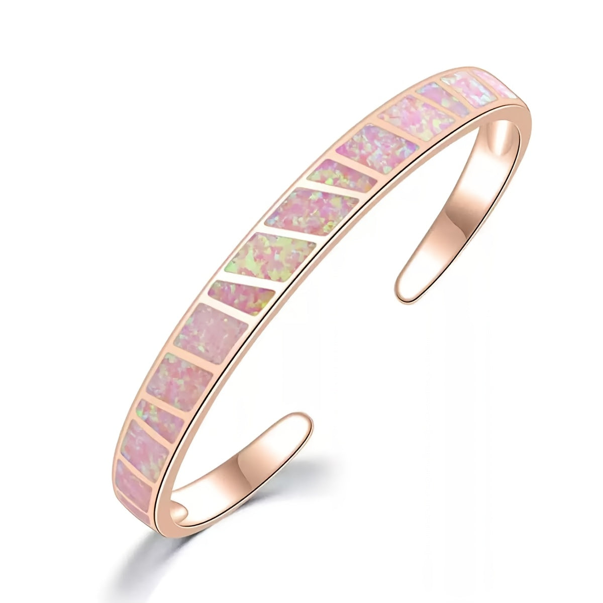 925 Silver Vintage Blue Opal Bracelet with Adjustable Chain – Elegant Women’s Jewelry for Daily Wear & Special Occasions, Classic Durable Accessory, Available in Blue, Pink & White