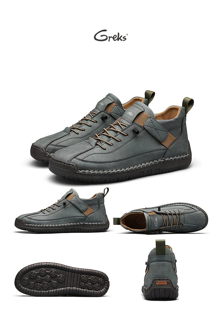 Men's Slip-On Ankle Boots Lightweight Mid-Top Loafers Cushioned Sole Non-Slip for Walking Driving Casual Office Semi-Formal Spring Fall EU 34.5-48