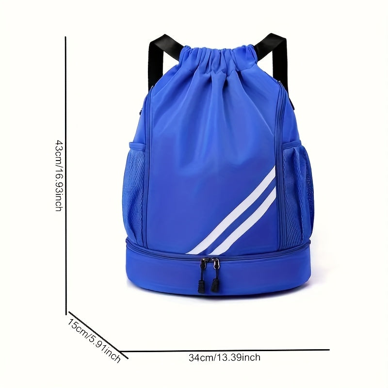 Lightweight Sports Drawstring Backpack for Men & Women | Gym Bag for Basketball Yoga Fitness | Spacious Polyester Shoulder Bag with Drawstring Closure & Inner Pouch | 6 Colors