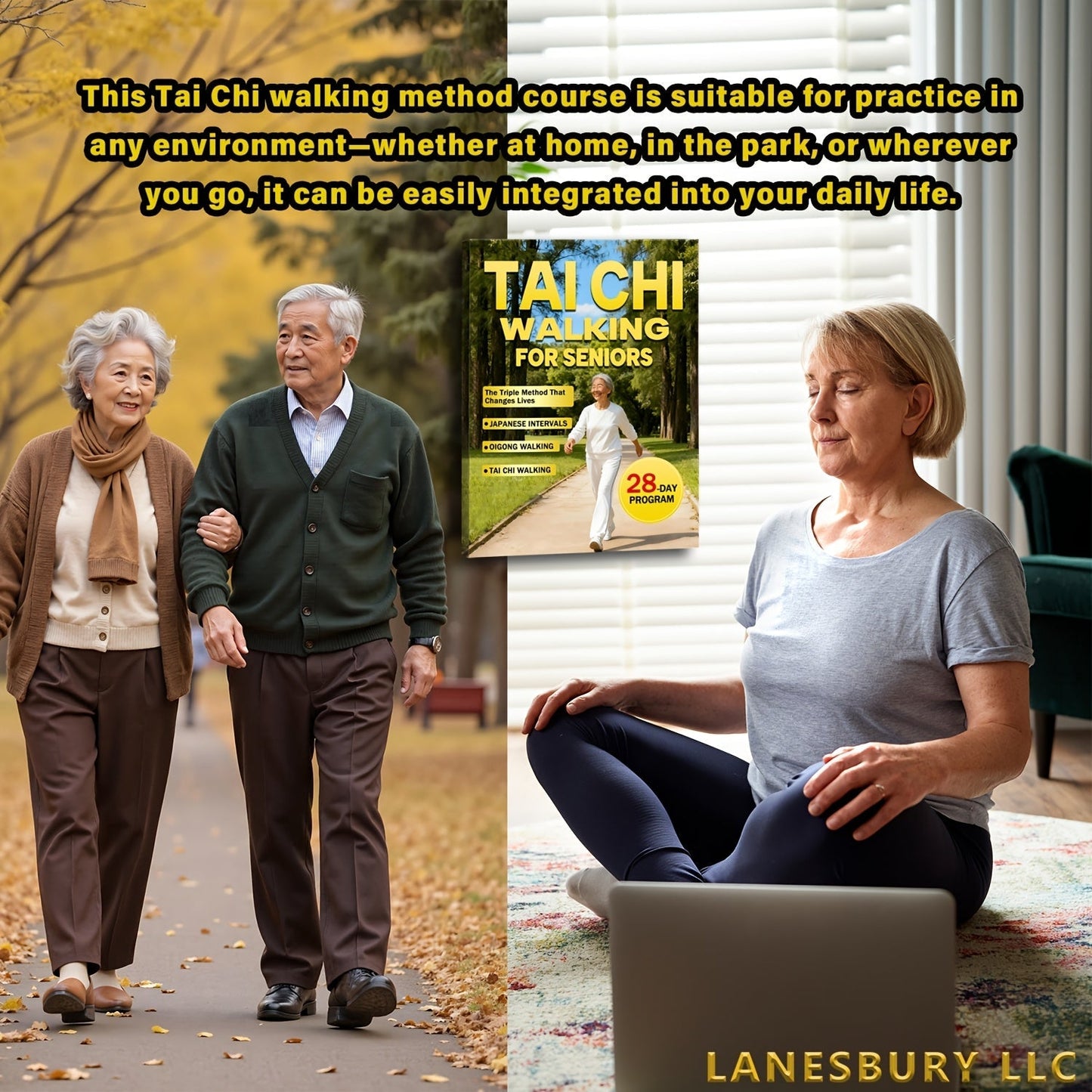 Tai Chi Walking for Seniors - Effortless Weight Loss & Gentle Care with the 28-Day Triple Method, Japanese Intervals & Qigong Walking, Low-Impact Fitness Guide for Older Adults