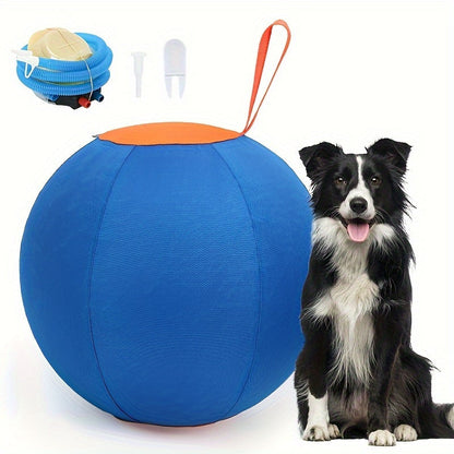 Large Inflatable Dog Ball Toy – Interactive Herding Training Ball for Dogs, Anti-Boredom Exercise Toy for Bulldogs, Golden Retrievers & Australian Shepherds, No Battery Required