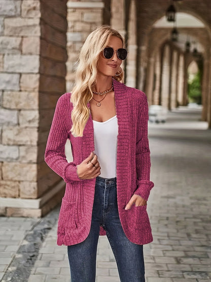 Women's Loose Casual Long Sleeve Blouse Solid Color Pocket Thread Splicing Relaxed Fit Top 10 Colors S-XXL Everyday Wear