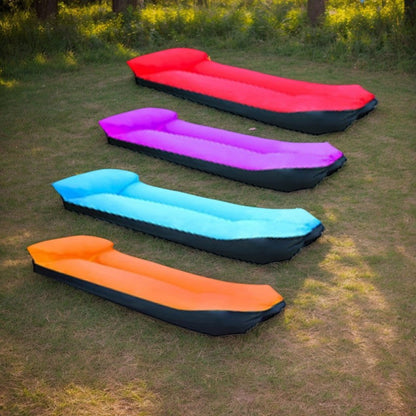 Portable Inflatable Sofa & Recliner Chair for Outdoor Use – Heavy-Duty Bed-Like Lounger, Quick Inflation & Deflation, Lightweight & Compact for Camping, Beach, Backyard & Travel, No Pump Needed