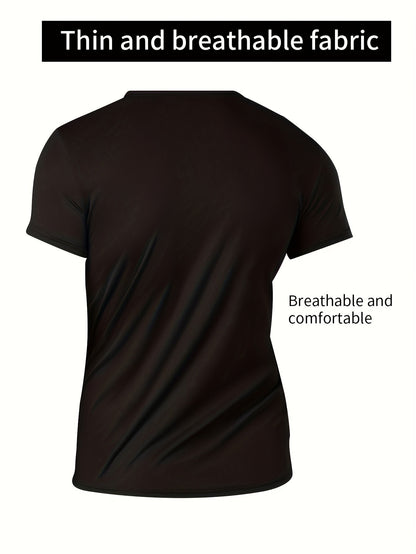 5 Pack Men's Quick-Dry Athletic T-Shirts, Breathable Moisture-Wicking Polyester Crew Neck Sports Tees for Gym, Running, Workout & Casual Everyday Wear