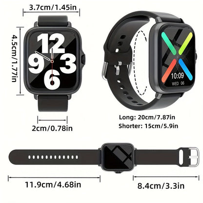 Smart Watch 1.91 Inch AMOLED HD Touchscreen Voice Calling Music Playback Voice Assistant Multiple Sports Modes Compatible with iPhone Android Fitness Tracker Black Pink Yellow Silver