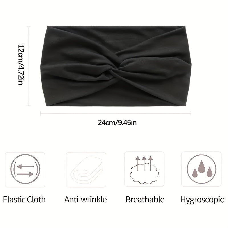 Bohemian Hair Ties for Women 10 Pack – Non-Slip Elastic Breathable Headbands for Running, Yoga, Sports & Makeup, Comfortable Boho Hair Accessories, Holiday & Birthday Gift