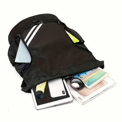 Lightweight Sports Drawstring Backpack for Men & Women | Gym Bag for Basketball Yoga Fitness | Spacious Polyester Shoulder Bag with Drawstring Closure & Inner Pouch | 6 Colors