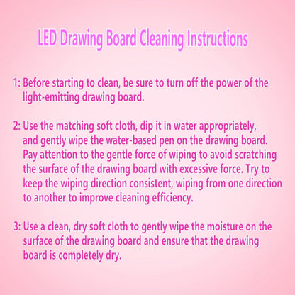 LED Light-Up Drawing Doodle Board for Kids Ages 3-8 – Glow Writing Art Set with 9 Double-Sided Cards & 6 Markers, Educational Learning Travel Toy, Birthday & Christmas Gift for Girls Boys