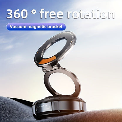 Magnetic Phone Holder with Vacuum Suction Cup, 360° Adjustable Hands-Free Phone Mount for Car, Gym, Mirror & Smooth Surfaces, Universal Magnetic Suction Phone Stand Compatible with All Smartphones