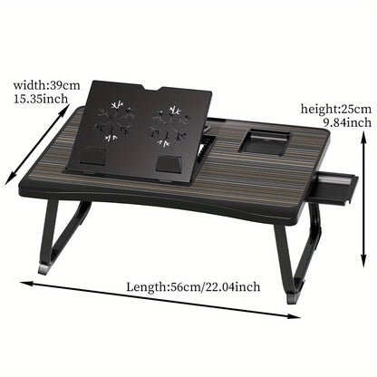 Foldable Laptop Bed Tray Table Portable Lap Desk Stand for Eating Reading Writing on Bed Sofa Floor – Sturdy & Lightweight