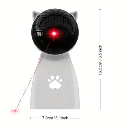 Automatic Laser Cat Toy USB Rechargeable – 3 Speed Modes, Hang or Place, 0–130° Adjustable Angle, 800mAh Battery, 15-Min Auto Shutoff, Interactive Laser Pointer for Indoor Cats Kittens Dogs