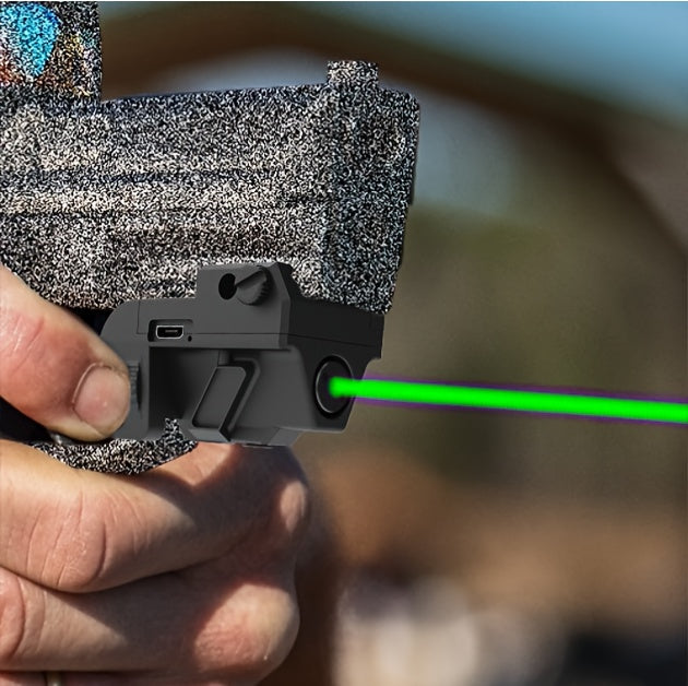 Green Dot Laser Sight USB Rechargeable – Picatinny Rail Mount with Strobe Mode, 5mW Class IIIA, Compact Lightweight for Pistols & Rifles, 21mm Rail, 2.5hr Battery Life