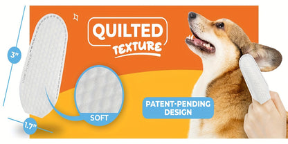 Dog Ear Cleaner Wipes with Finger Wipe Design - Soothing Deodorizing Itch Relief Coconut Scent Pet Ear Cleaning Wipes for All Dog Breed Sizes, Gentle and Easy to Use at Home