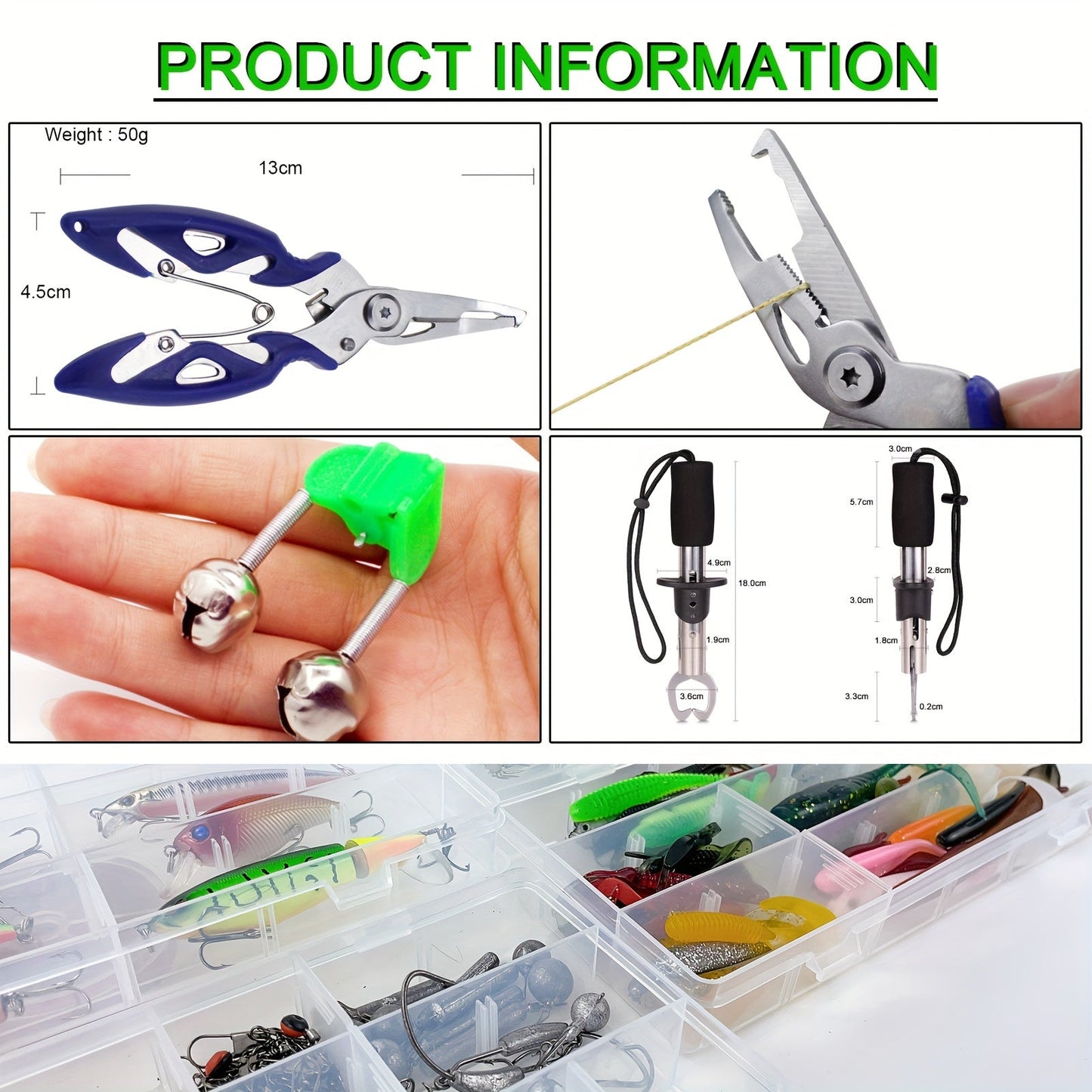 346pcs Fishing Lures Kit with Tackle Box – Crankbaits, Minnow, Spinnerbaits, Soft Baits, Jigs, Hooks, Weights & Sinkers for Freshwater Saltwater Fishing, Complete Tackle Set Gift for Men
