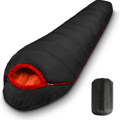 Mummy Sleeping Bag 15-45°F 3-4 Season Cold Weather Sleeping Bag for Adults – Warm Lightweight Washable Camping Sleeping Bag for Hiking, Backpacking, Traveling & Outdoor Activities