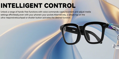 4K AI Smart Glasses with Camera – Real-Time Translation, Object Recognition, Open-Ear Audio, Touch Control, 8-Hour Battery, USB-C Charging, Ultra-Light for Outdoor, Work & Travel