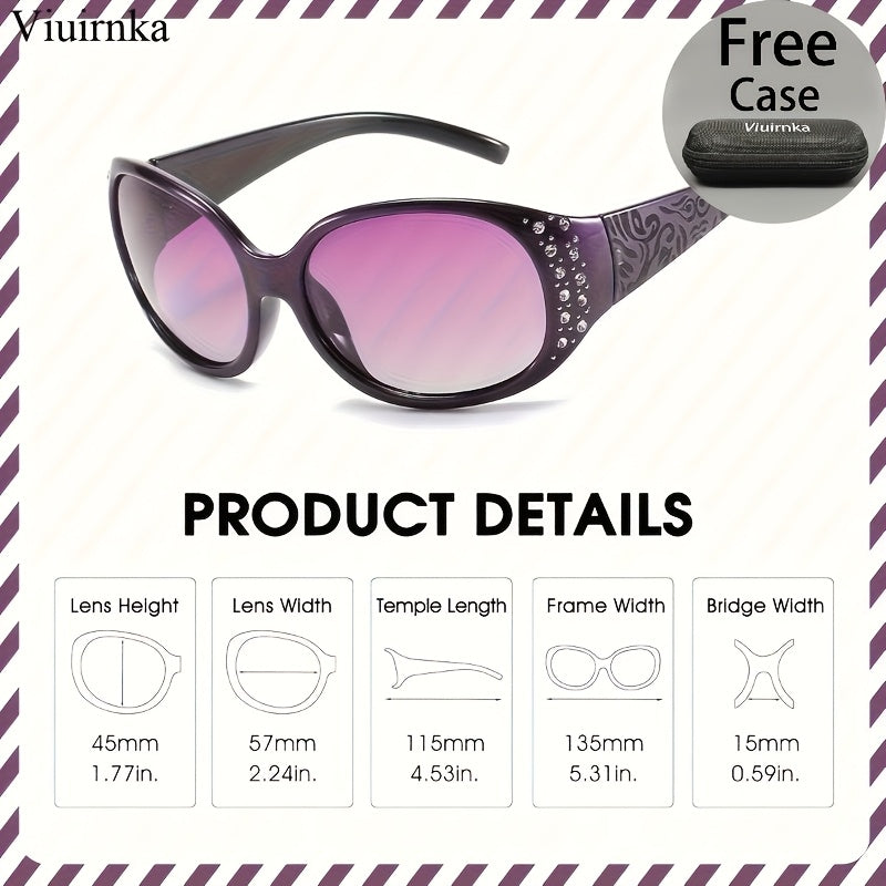 Rhinestone Cat Eye Sunglasses for Women – Floral Embellished UV Protection Shades, Lightweight Frames for Beach, Driving, Outdoor, Street Style & Vacation, Trendy Fashion Eyewear Gift