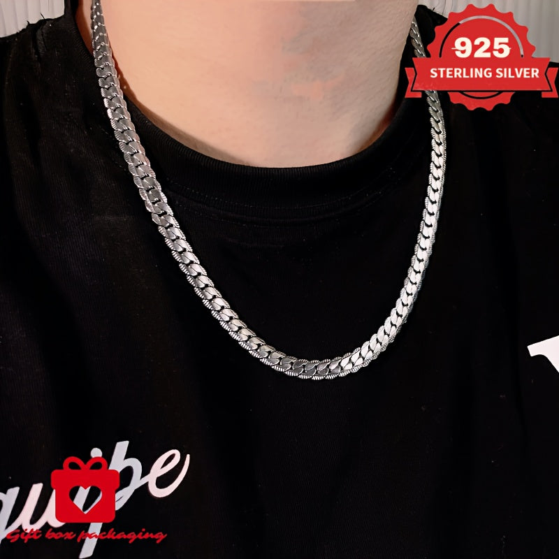 925 Sterling Silver Snake Chain Necklace Handmade for Men & Women – Dainty Serpentine Link, Gift Box Included, 18–24 Inch, Perfect Birthday, Christmas & Valentine’s Day Gift (6.25g)