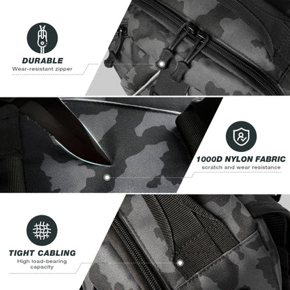 Fishing Backpack Tackle Sling Bag with Rod Holder – Waterproof Hiking Daypack Fly Fishing Bag for Men Women, Tackle Box Storage, Gift for Fisherman Dad