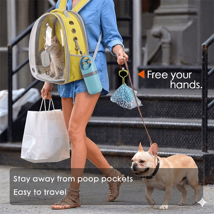 Dog Poop Scooper with Drawstring Bag – Portable EVA Pet Waste Picker, Scoop & Dispense, Lightweight Sanitary Outdoor Pooper Scooper for Dogs, No Battery, Easy Carry