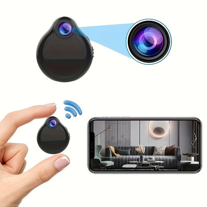 WiFi Mini Body Camera Wearable Micro Cam Motion Detection Video Voice Recording Home Security Nanny Cam – Built-in Battery Wireless Remote Monitoring via Smartphone