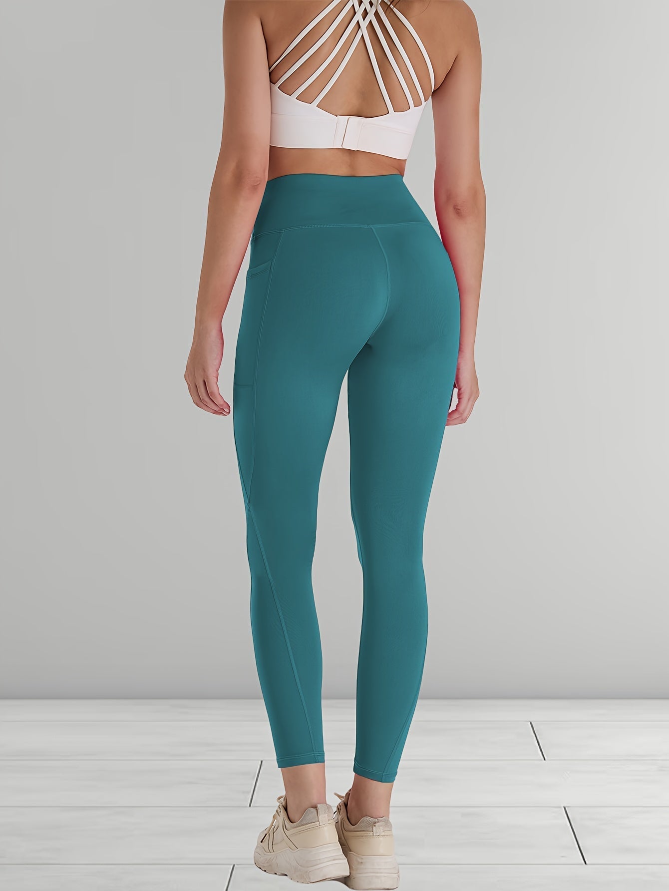 Women's High Waist Compression Leggings 3-Pack with Pockets 230g Breathable Tights for Yoga Fitness Sports Daily Wear – All Seasons Multi-Color Shapewear S-XXL