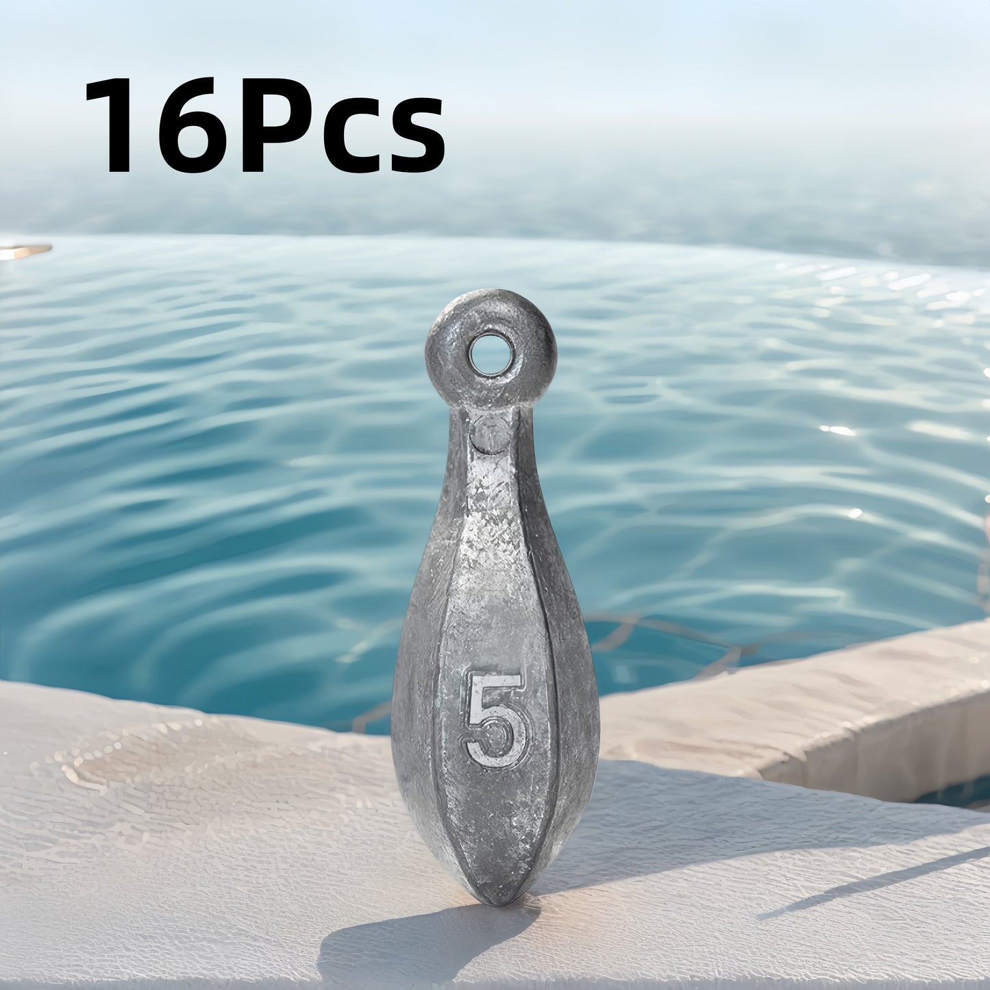 Fishing Sinkers Tackle Weights Lead Bank Sinker 1oz 2oz 3oz 4oz 5oz 6oz 8oz 10oz 12oz 16oz – Snagless Teardrop Design for Bass Catfish Saltwater Freshwater Bottom Fishing Rig, Bulk Multi-Pack