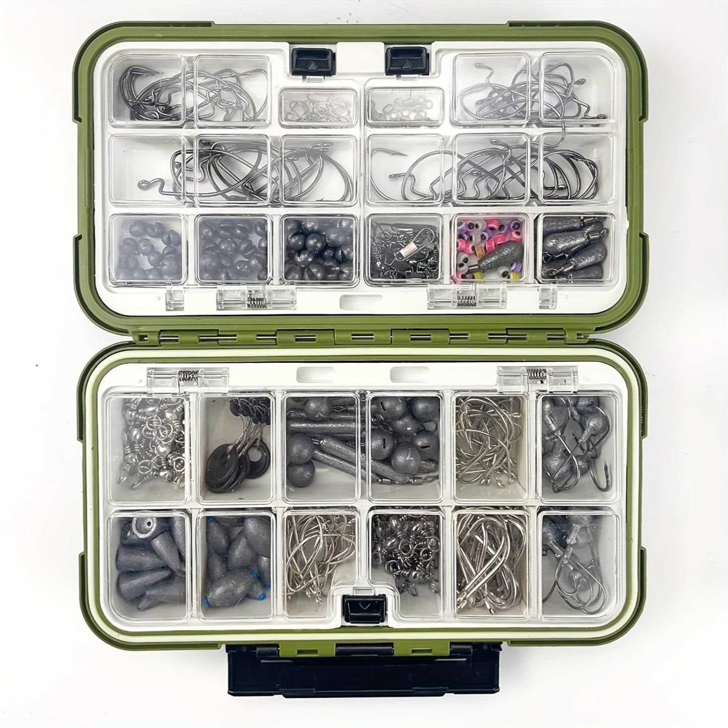 Fishing Lure Kit 306PCS & 84PCS – Complete Tackle Box with Hooks, Sinkers, Bobbers, Jigs, Beads, Swivels & Snaps | Freshwater Fishing Accessories Set for Bass Trout Carp