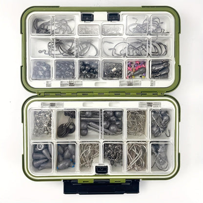 Fishing Lure Kit 306PCS & 84PCS – Complete Tackle Box with Hooks, Sinkers, Bobbers, Jigs, Beads, Swivels & Snaps | Freshwater Fishing Accessories Set for Bass Trout Carp