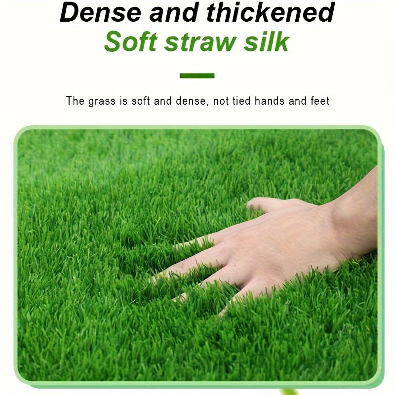 Washable Reusable Dog Toilet Training Pad – Anti-Odor Artificial Grass Pee Pad with Poop Bag, Indoor & Outdoor Use, M & L Sizes, Black Silhouette Design