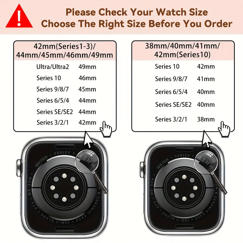 Apple Watch Band Women 42 44 45 46 49mm Stainless Steel Resin Starlight Rainbow Replacement Strap for iWatch Series 3-11 SE Ultra 1 2 3 – Work Office Fitness Party