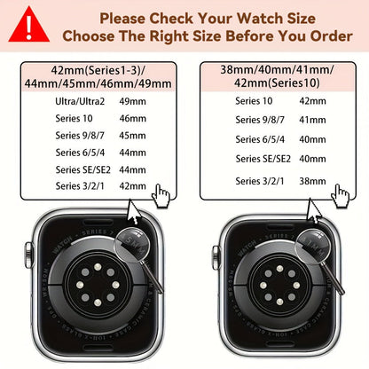 Apple Watch Band Women 42 44 45 46 49mm Stainless Steel Resin Starlight Rainbow Replacement Strap for iWatch Series 3-11 SE Ultra 1 2 3 – Work Office Fitness Party