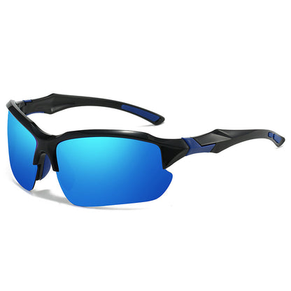 Half Frame Polarized Sports Sunglasses for Men UV400 Protection Lightweight Goggles for Skiing Driving Running Fishing Outdoor Activities 3-Pack or 10-Pack