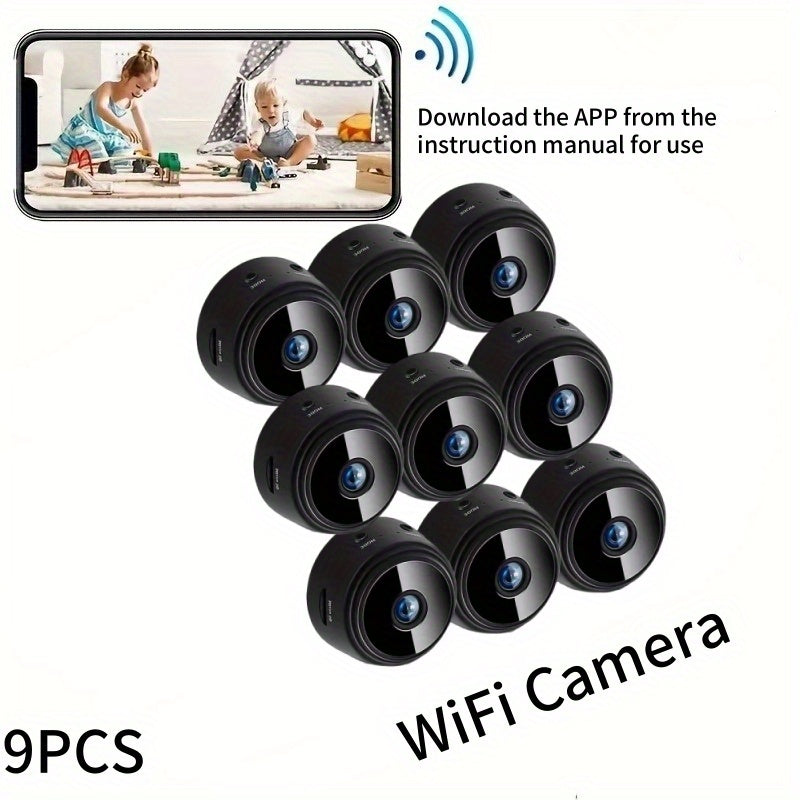 1080P WiFi Security Camera Wireless Indoor Outdoor 2.4G 5G Dual Band Wide Angle Night Vision Remote Monitoring with Battery Multi-Pack 2 4 5 9 12 Cameras Home Security System