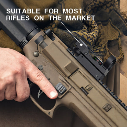 33mm Red Green Dot Sight – 4 Reticle Modes, 5 Brightness Settings, Parallax-Free Ultralight Rail Mount Scope for Rifles Shotguns Carbines, Hunting Target Shooting Tactical Use, CR2032 Battery Included