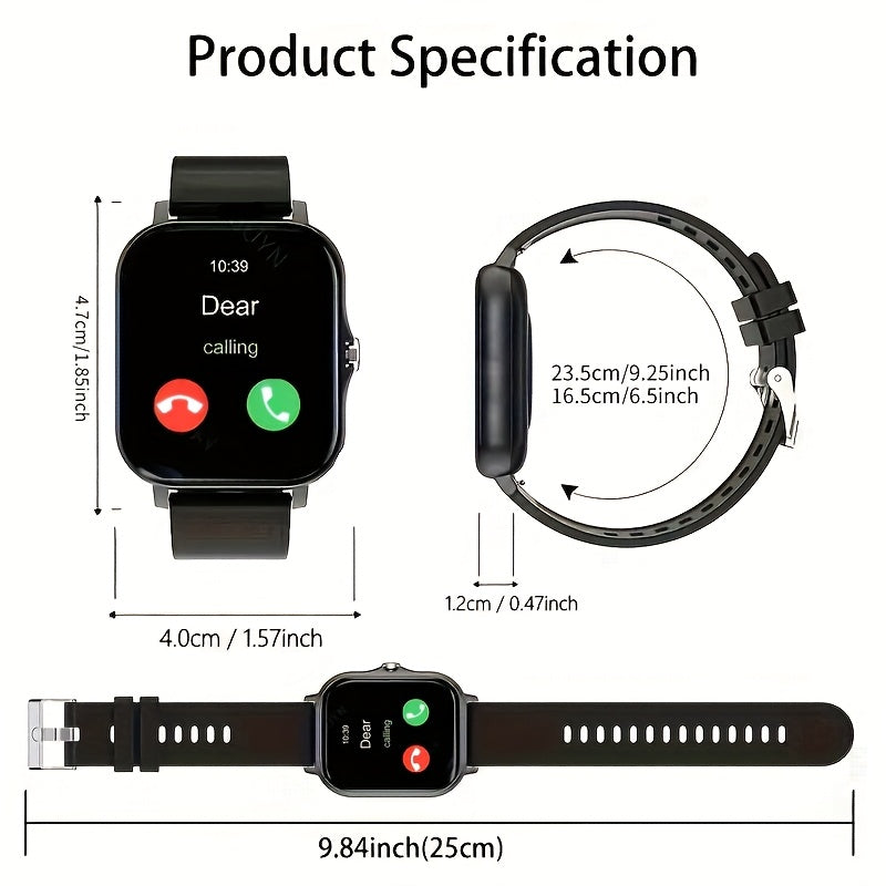 Smart Watch 1.83" Bluetooth Calling & Message Fitness Tracker – Multi-Sport Modes, Music Playback, Remote Camera, GPS Positioning, Compatible with Android & iPhone, Perfect Gift for Men & Women