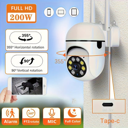 2-Pack 1080P PTZ Dome Security Cameras WiFi – AI Auto Tracking, Color Night Vision, 360° Rotation, Smart Motion Alarm for Indoor Outdoor Home Security Surveillance, Wireless IP Camera System