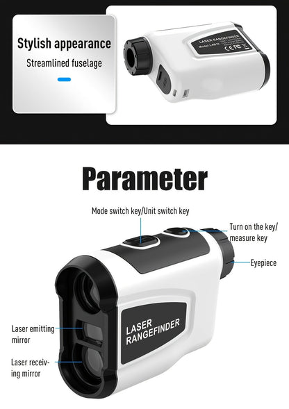 1200 Yard Laser Golf Rangefinder 6X Magnification Slope Switch Pulse Vibration Target Lock Type-C Rechargeable – Trajectory Compensation for Golf & Hunting