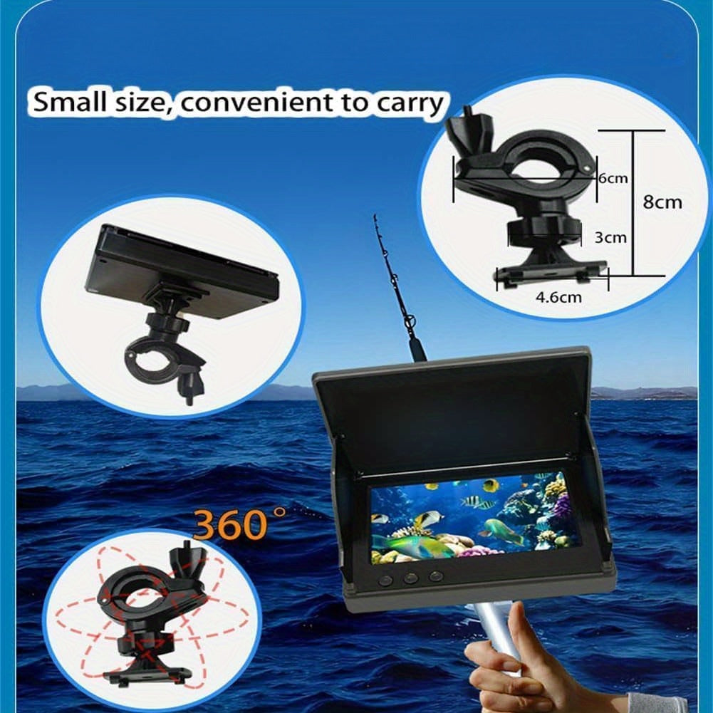 Fish Finder with HD Underwater Camera 4.3 Inch Screen 140° Wide Angle Lens Fish-Attracting Light – Portable Viewing Set for Ice Fishing Lake River Dock