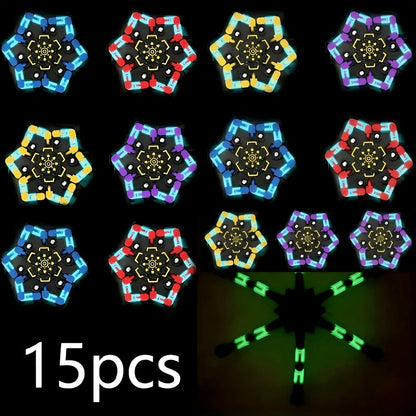 Bulk Fidget Spinners 10 or 15 Pack Assorted Robot Mechanical Gyro Fingertip Stress Relief Toys Standard and Luminous Editions Party Favors Classroom Rewards Kids and Adults