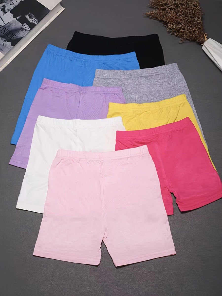 Girls Bike Shorts 6-Pack Soft Modal Cartwheel Shorts for Toddlers Kids – Under Dress Dance Biker Shorts Multicolor for Outdoor Play Ages 2-10