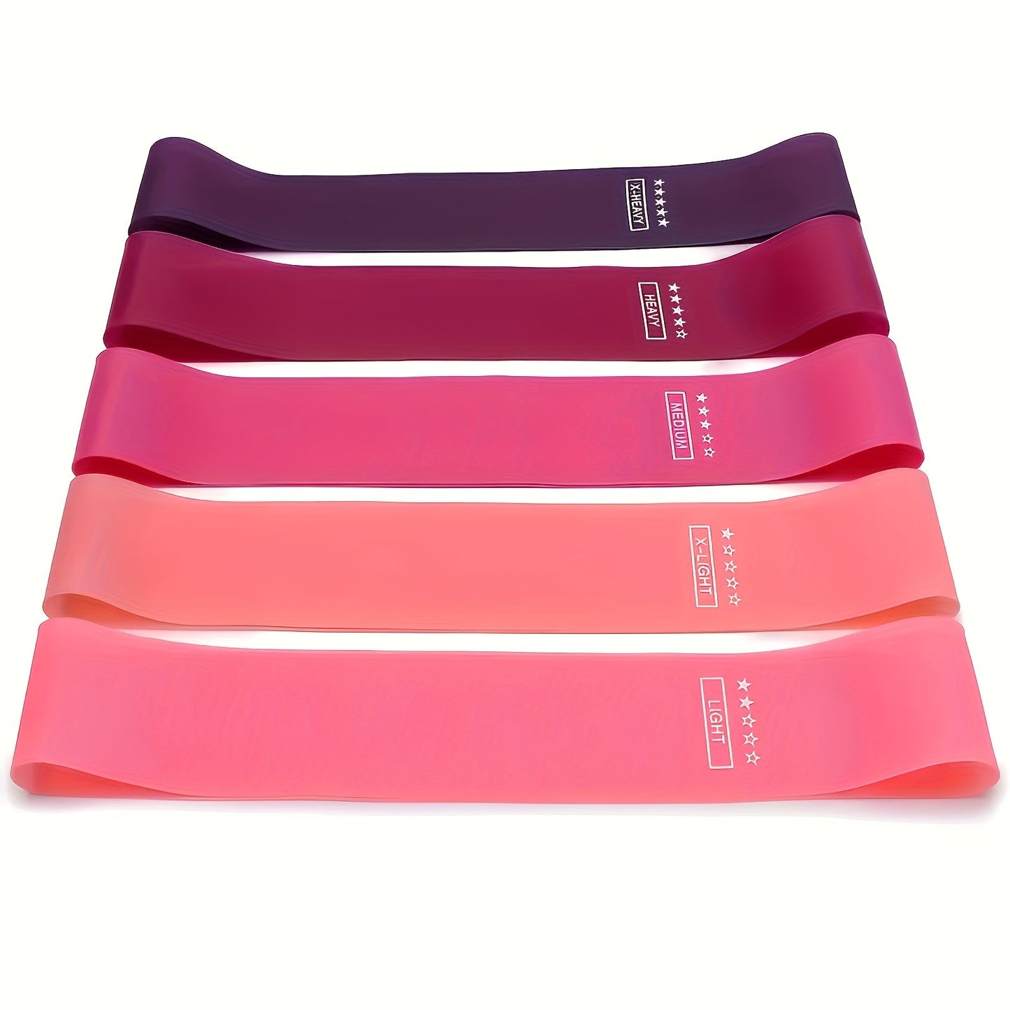 Resistance Bands Set 10-11 Piece TPE Loop Bands for Women – Full Body Workout Kit for Yoga, Pilates, Gym & Weight Training, Heavy-Duty Exercise Bands for Deep Squat & Stretching, Pink with Storage Bag