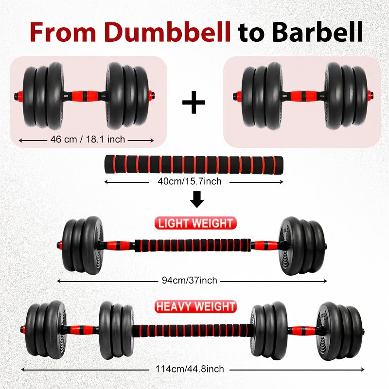 Adjustable Dumbbell Set 22 lb & 44 lb – 3-in-1 Quick-Adjust Free Weights for Home Gym, Strength Training, Full-Body Workouts, Space-Saving Compact Fitness Equipment for Men & Women
