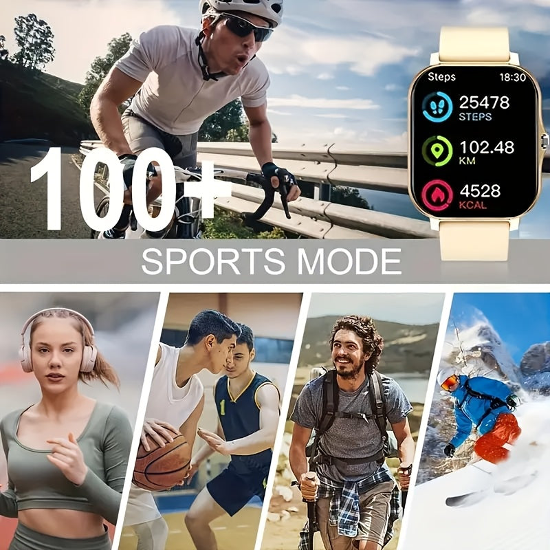2026 Smartwatch Unisex Wireless Calling Dialing Multiple Sports Modes Heart Rate Message Notification Multi-App Alerts Fitness Tracker Watch for Men Women Compatible iPhone Android