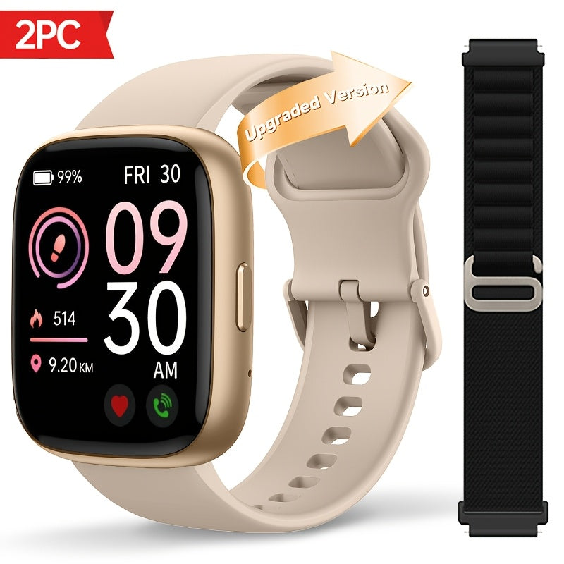 Smart Watch for Men & Women with Wireless Calling & Built-in Alexa – 1.83" HD Touch Screen, 100+ Sports Modes, Heart Rate Monitor, Waterproof Fitness Tracker, Compatible with iPhone & Android